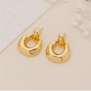 Anthropologie Gold Statement Earrings